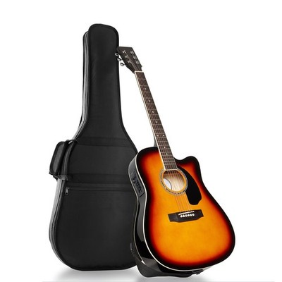 Full-Size Thinline Cutaway Acoustic-Electric Guitar with Gig Bag & EQ - Sunburst