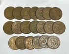 CINCUENTA (50) CENTAVOS lot MEXICO  snake world 20 LARGE Headdress Bronze COINS — photo 2