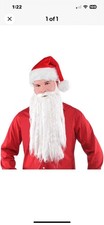 Plush Santa Beard  Moustache Fancy Dress Up Christmas Adult Costume Accessory
