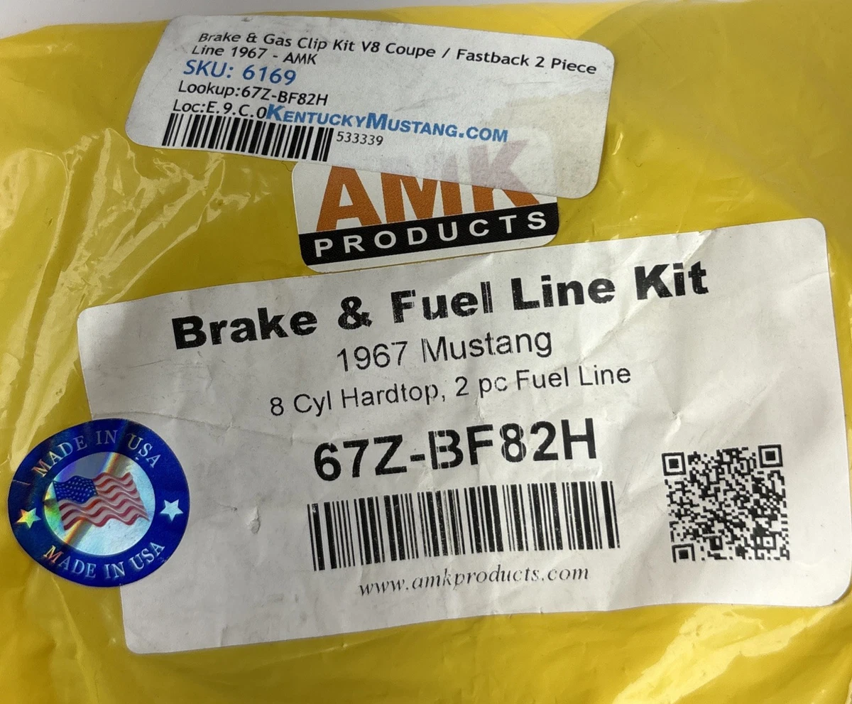 AMK 67Z-BF82H Brake Fuel Line Clip Kit 1967 Ford Mustang V8 Hardtop photo 4