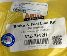 AMK 67Z-BF82H Brake Fuel Line Clip Kit 1967 Ford Mustang V8 Hardtop thumbnail 4
