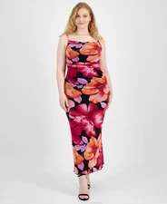 B Darlin Juniors' Trendy Plus Size Ruched Mesh Dress SZ 20W NWT