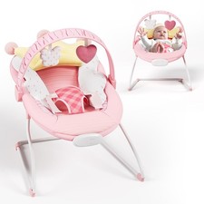 Baby Bouncer, Portable Baby Bouncer with Music, Soothing Vibrations Infant Bo...