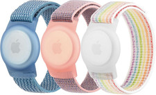 3 Pack Nylon Airtag Bracelet for Kids, Soft Nylon Airtag Wristband for Apple Air