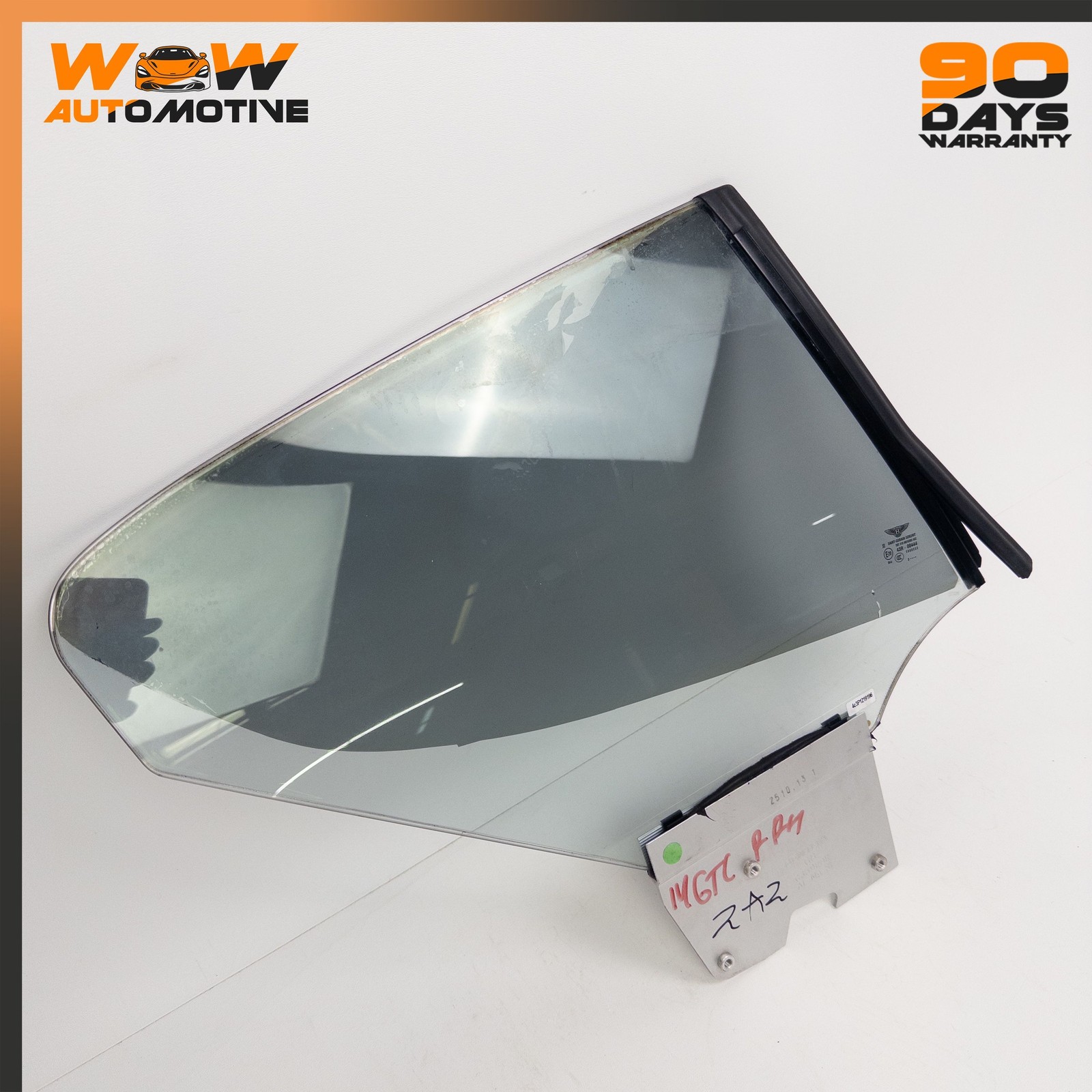12-17 BENTLEY CONTINENTAL GT COUPE REAR RIGHT SIDE QUARTER WINDOW GLASS OEM