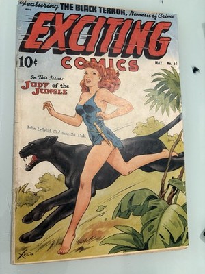 Exciting Comics #61 May 1948 Golden Age Judy of the Jungle, Black Terror