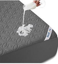 Waterproof Mattress Protector Queen Size Pad Noiseless with Deep Pocket 6"-18" D