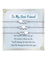 YELUWA 3 Pcs Best Friends Gifts for Women Friendship Bracelets