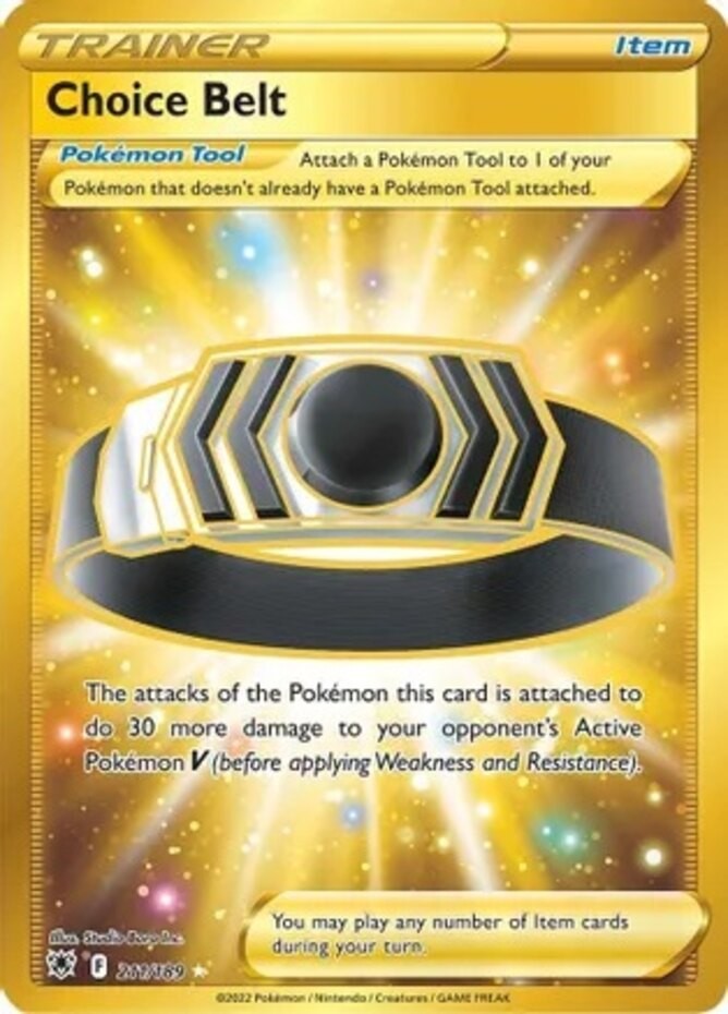LP Pokemon Choice Belt - 211/189 - Secret Rare Lightly Played Astral Radiance