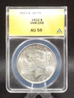 1922 Peace Silver Dollar ANACS AU 55 VAM-25B Dbld Talon & Olive Leaves I-3 R-6