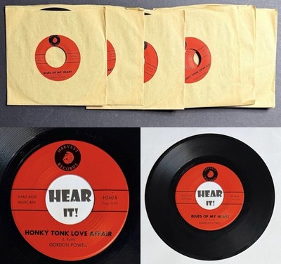 HEAR Obscure RAW Hillbilly Honky Tonk 45 GORDON POWELL Blues HARVEST stock copy