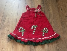 Rare Editions Vintage Christmas Holiday Red Green Dress Girls Size 4 T