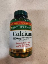 Nature's Bounty Calcium 1200mg Supports Bone Health 120 Softgels