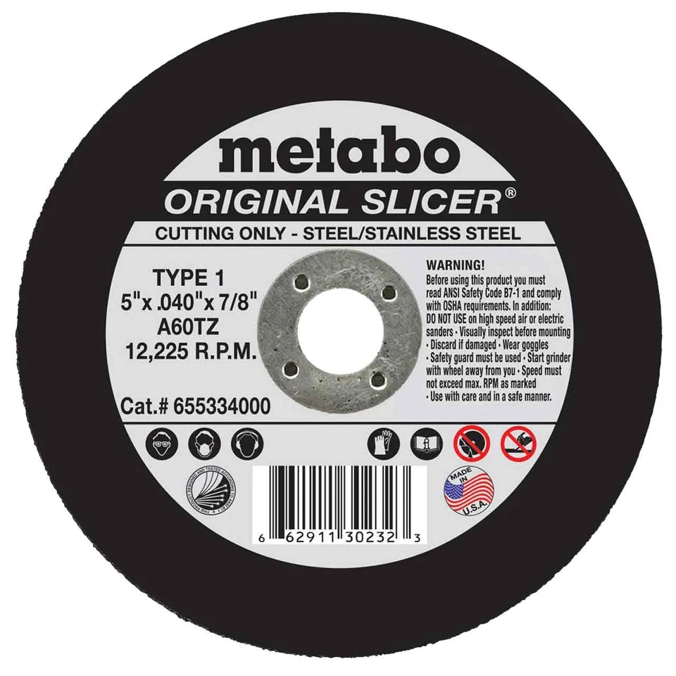 Metabo 655334000 5" x .040 x 7/8 Original Slicer A60TZ 50 pack