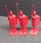 3PC Vintage 1950-60's Marx Ben Hur Playset Roman Soldier W/Spear Plastic Figure