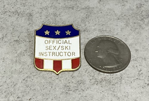 Vintage Ski Pin Official Sex / Ski Instructor Raunchy Apres Ski Accessory - Picture 3 of 3