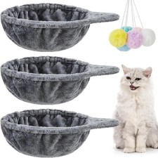 3 Pack Large Cat Tree Hammock Basket Bed Lounger Tower Replacement 14.6" Gray