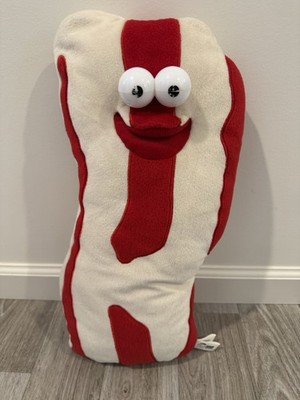 Think Geek Talking Bacon Plush Says  I'm Bacon  Lips Move Works-2012