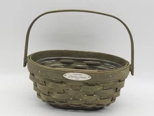 Longaberger Dresden Tour Basket Green '08 Insert Handle Oval Holiday Easter Xmas
