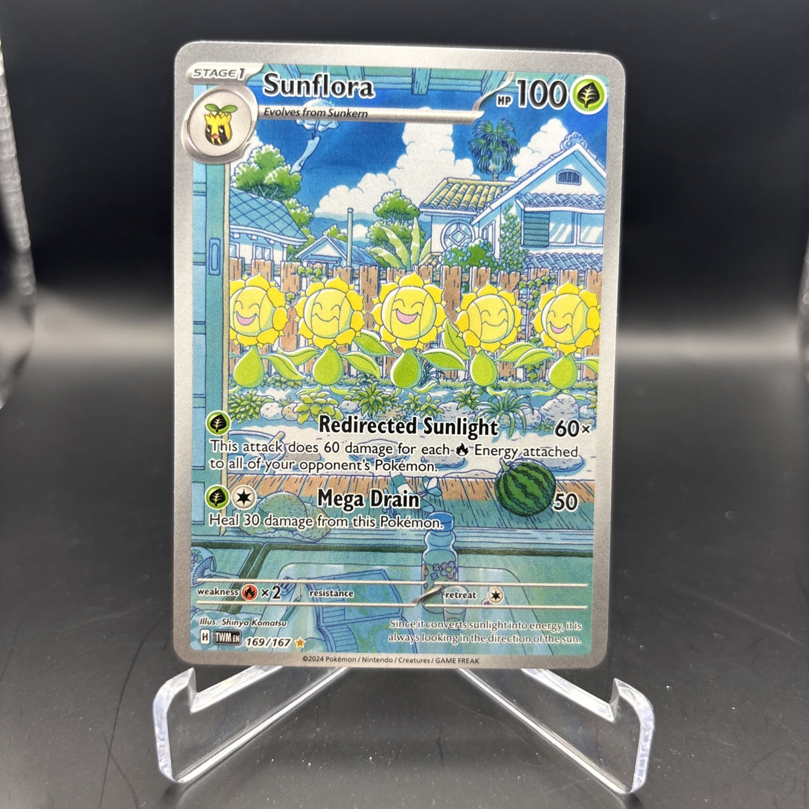 Pokémon TCG Sunflora Card 169/167 Twilight Masquerade Series Pack Fresh NM