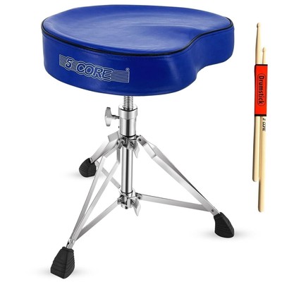 5 Core Drum Throne 4'' Padded Ergonomic 441Lb Capacity Height Adjustable Chair