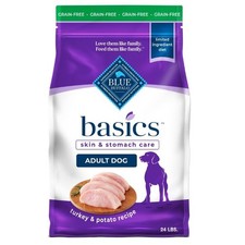 Blue Buffalo Basics Grain Free Adult Dry Dog Food, Turkey, Chicken Free, 24lb