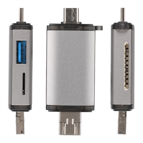 HC/MMC Type C USb MicroUSB Output Multi Function Card Reader For TF Card Mem NEW - Afbeelding 8 van 11