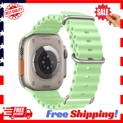 Ocean Band for Apple Watch Ultra 3/11/10/9/8/7/6/SE Silicone Strap Waterproof