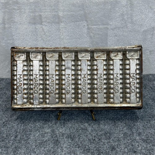 VTG Marco Chocolate Mold Steel Silver 8-Hole Reusable Candy Bar Mold Belgium