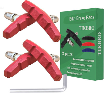 Bike Brake Pads 2 Pairs with Hex Nuts V Brake Pads for Bicycle No Noise Long 70M