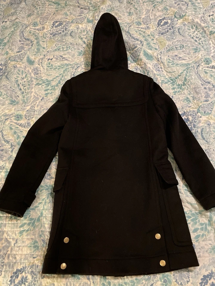 Burberry Brit Women’s Wool Hooded Black Coat. - Image 3 of 4