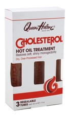 Queen Helene Cholesterol Hot Oil Treatment Resealable Tubes, 1 fl OZ 3 count