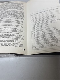 Street Fighter: The Movie (Sega Saturn, 1995) Complete w/ Manual & Registration