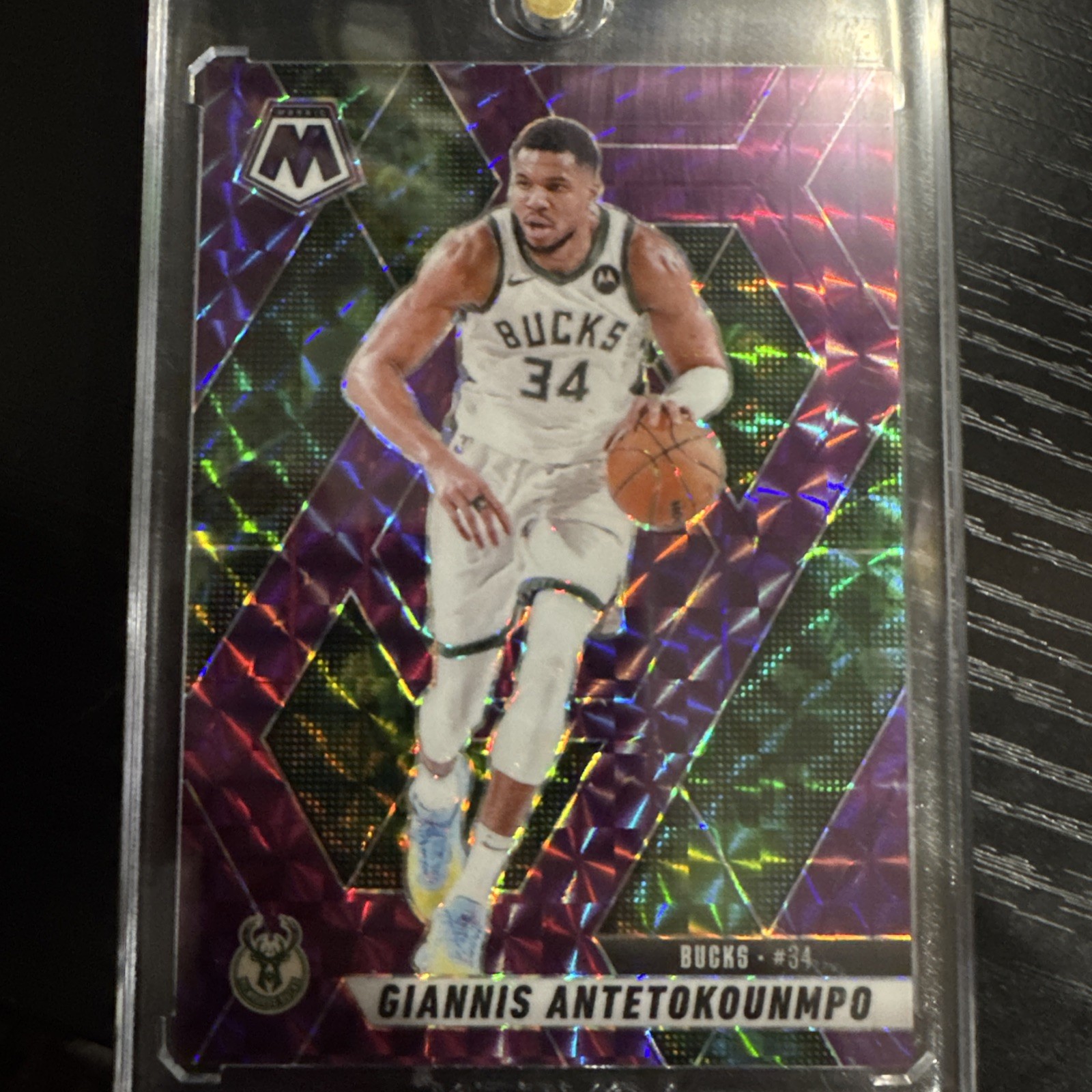 2024-25 Panini Mosaic - Giannis Antetokounmpo #13 Purple Mosaic Prizm /99