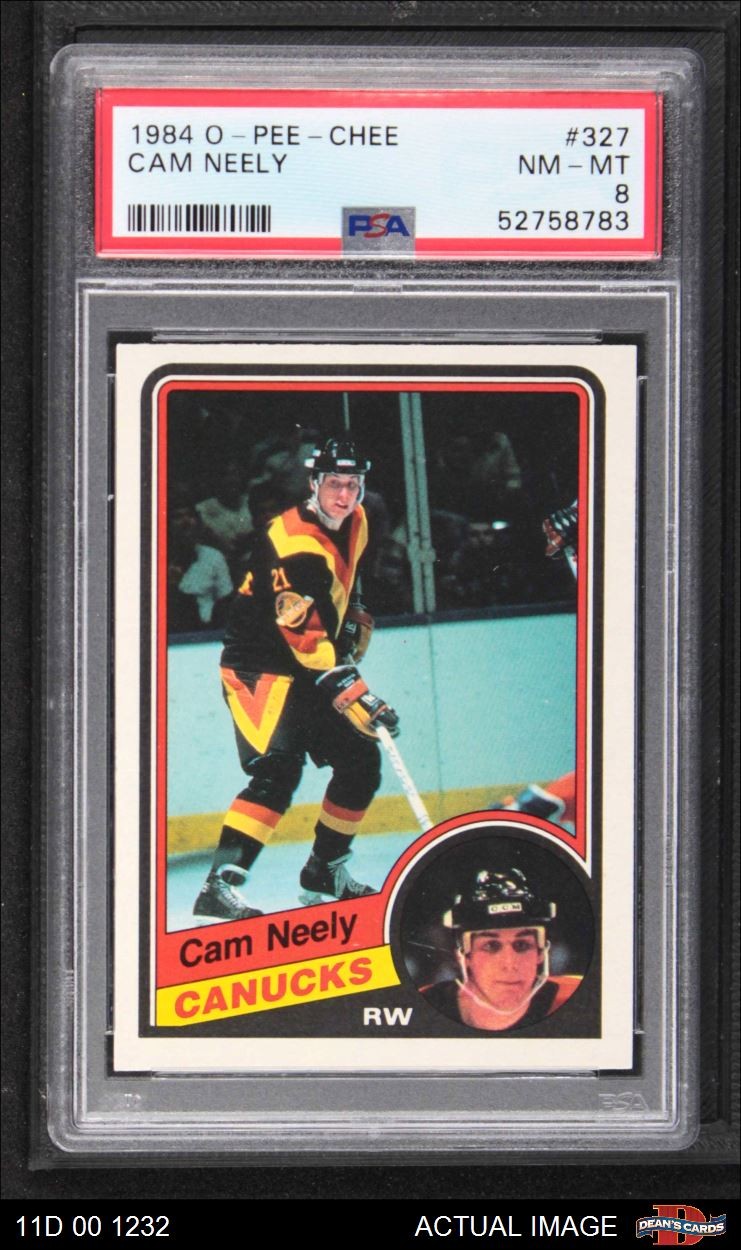 1984 O-Pee-Chee #327 Cam Neely Canucks RC HOF PSA 8 - NM/MT