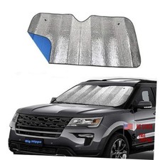 Car Windshield Sun Shade UV Rays Sun Visor Shade,Auto 55.16 x 27.5 inches Blue
