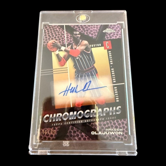 2024-25 Topps Chrome Basketball Hakeem Olajuwon #C-HA Chromographs Auto /55
