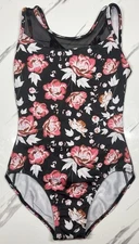 Do Danca Leo Leotard Dance Youth SZ M 8/10 Flowers Floral one piece