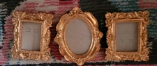 3 ornate 2.5" size photo tiny picture frames photo frame dollhouse mini romantic