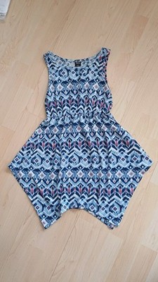 Blaues Ärmelloses Kleid Trägerkleid Gr 128 Y.F.K Mädchen