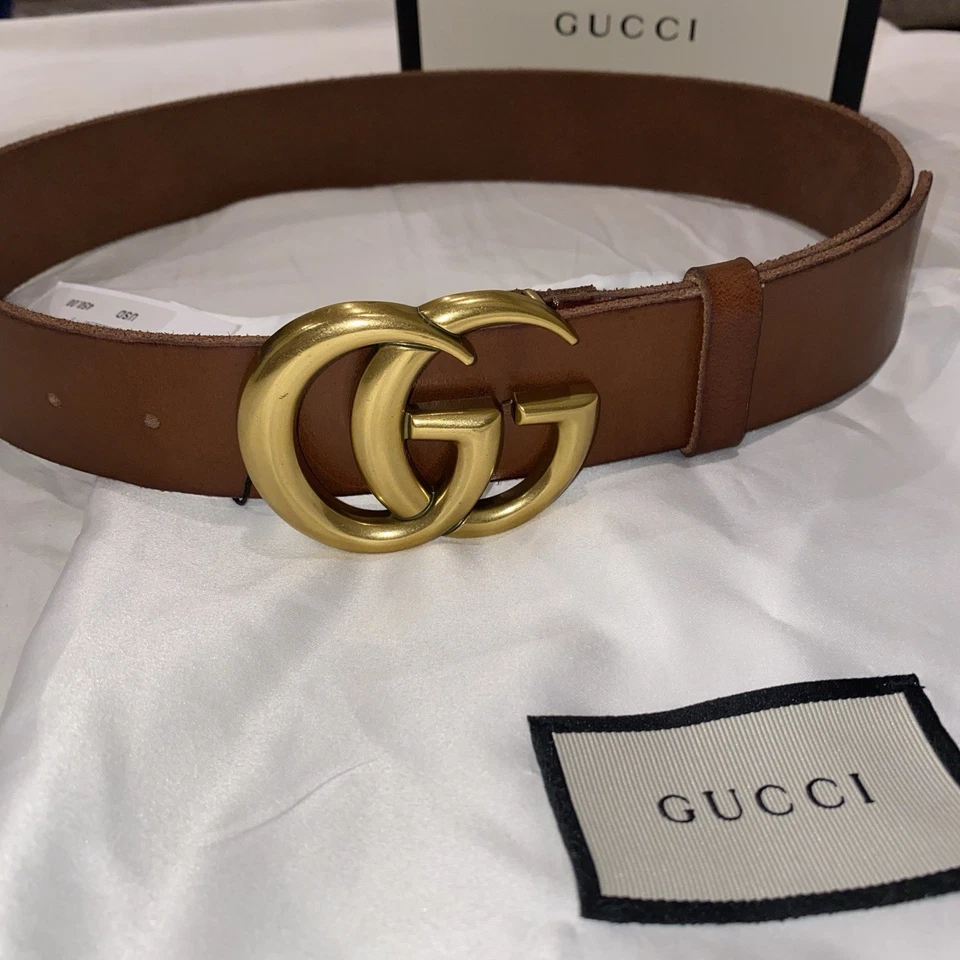 Auténtico Cinturón Gucci Cuero Marrón Talla 24-26 - Imagen 3 de 4