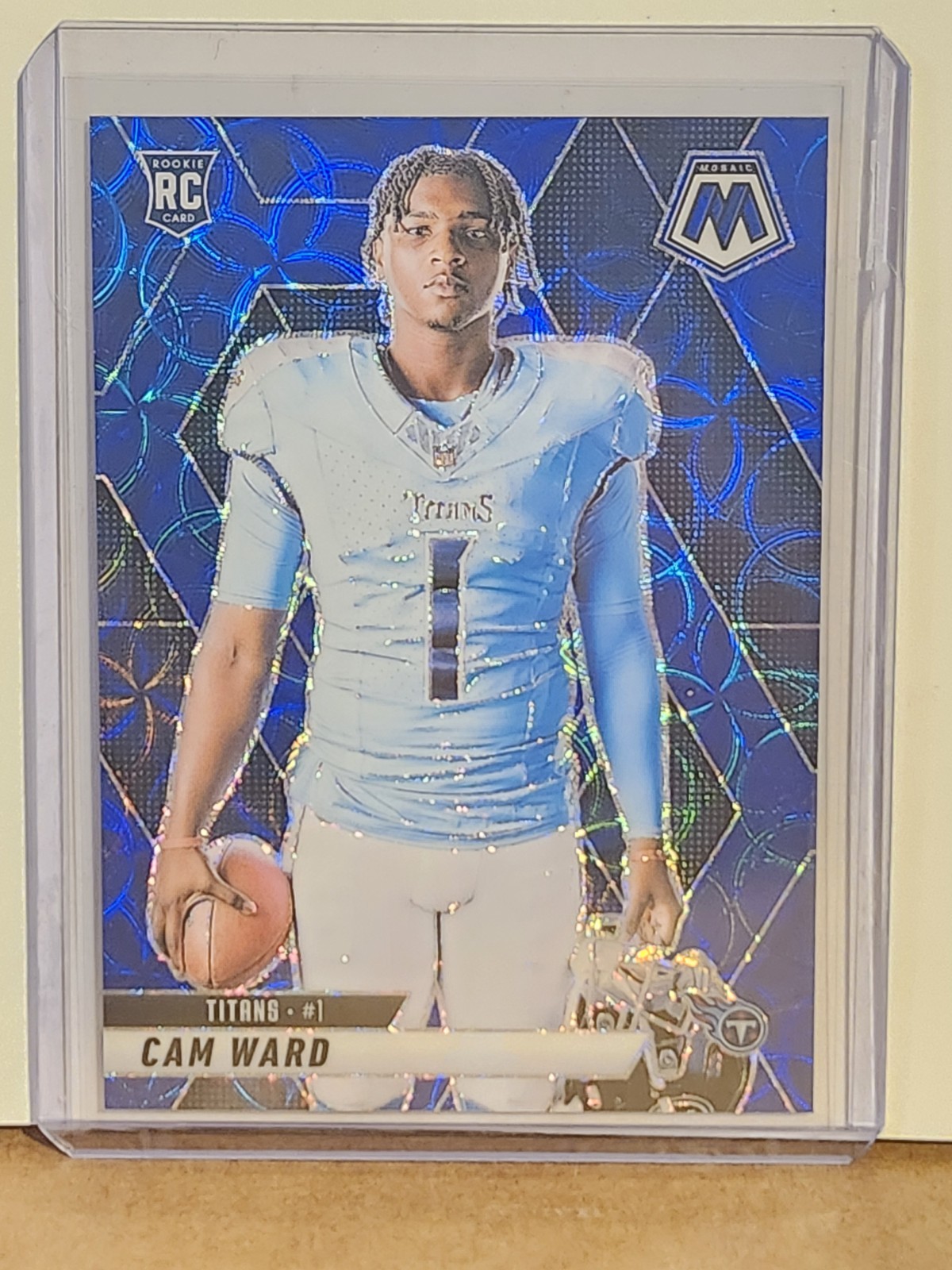2025 Mosaic Football Cam Ward RC #272 Blue Scope Variation - Titans