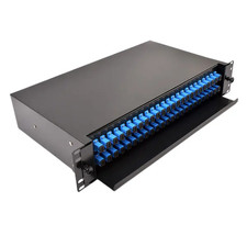 2U 48 Ports SC LC FC Fiber Optic Patch Panel Sliding Optical Drawer Splice Tray