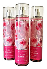 CHERRY BLOSSOM fragrance mist body spray 8 oz lot x 3 Bath Body Works Pink
