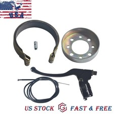 Rear 4" Drum Brake Band Pin Brake Handle Lever Brake Cable For 196cc Go Kart