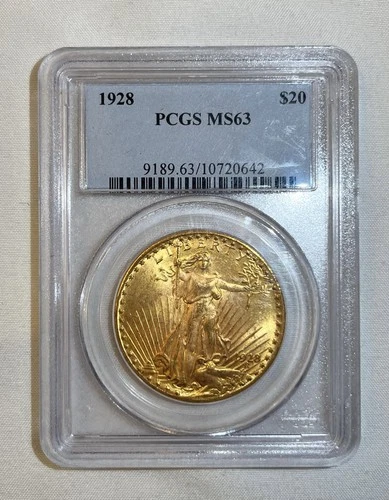 1928 St Gaudens $20 PCGS MS63