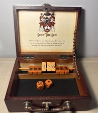Shut The Box English Pub Game, Dice Instructions in Solid Wood Box
