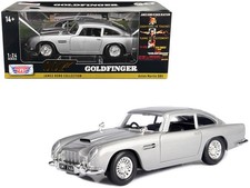 Aston Martin DB5 RHD Silver Metallic James Bond 007 Movie Series 1/24 Goldfinger