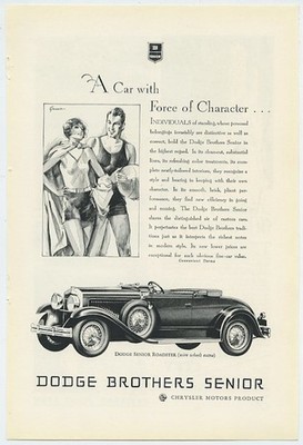 Dodge Brothers Senior Car With Force of Character 1929 Vintage Ad