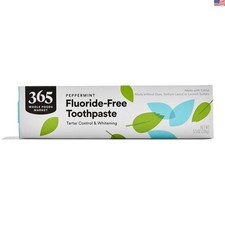 5.5 Oz Fluoride-Free Toothpaste for Tartar Control, Whitening  Fresh Peppermint